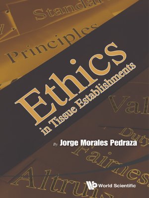 cover image of Ethics In Tissue Establishments